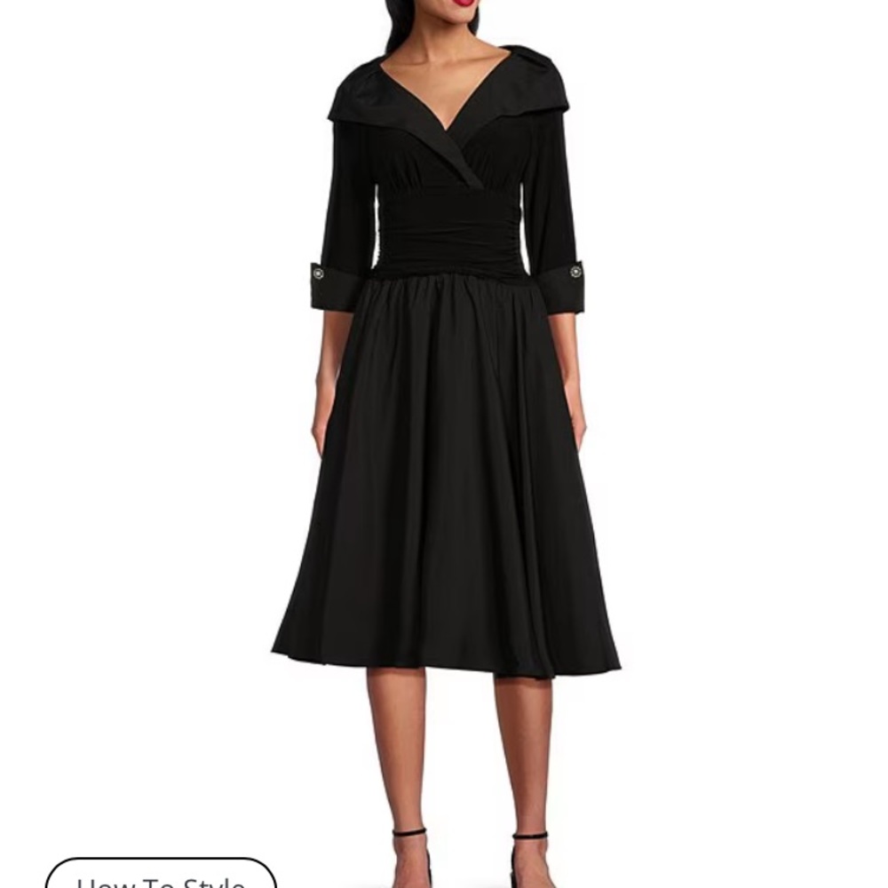 Jessica Howard Black Long Sleeve Dress